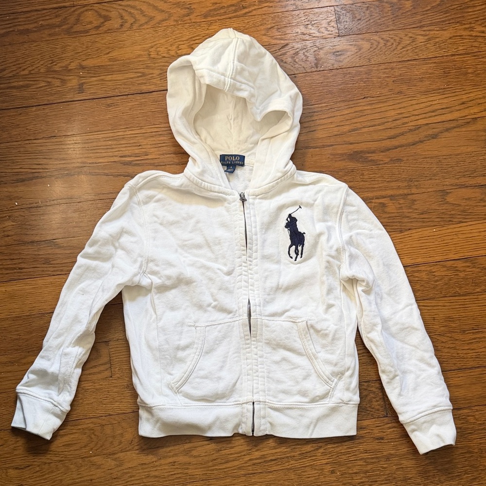 Polo by Ralph Lauren Kids White Zip-Up Hoodie
